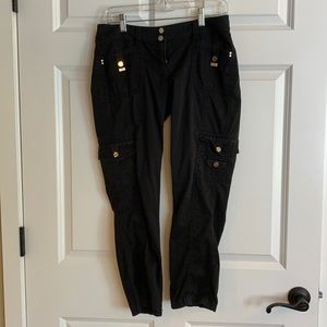 White House Black Market black ankle cargo pants.
